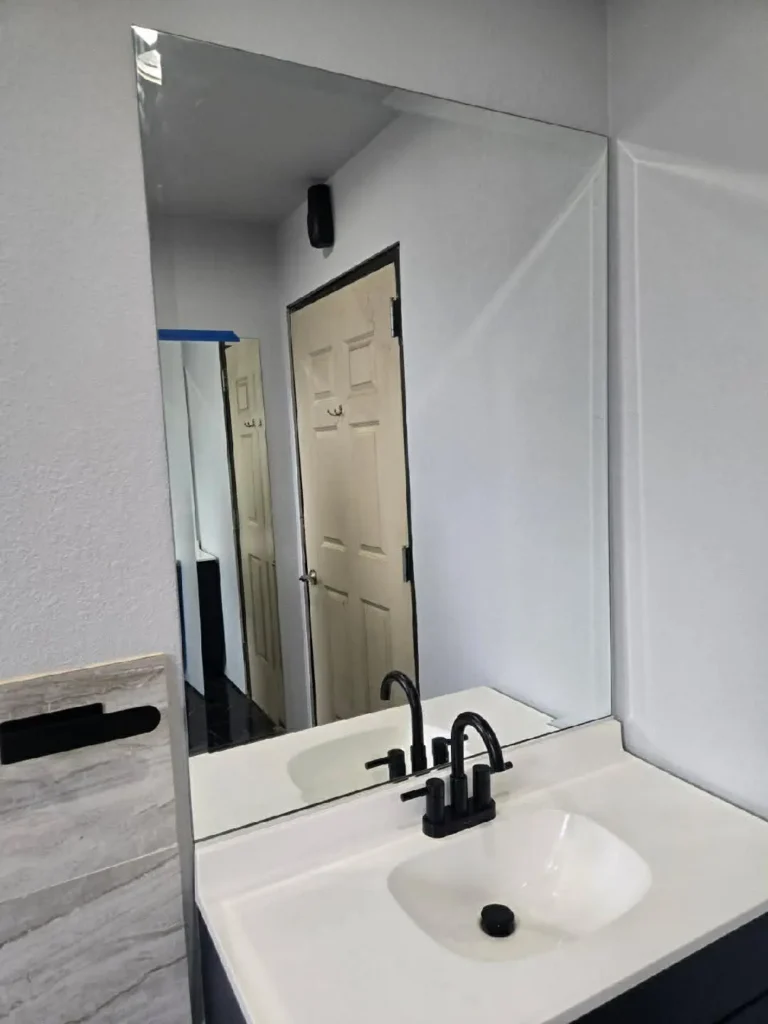 Frameless Mirror Installation in Wolfe City, TX
