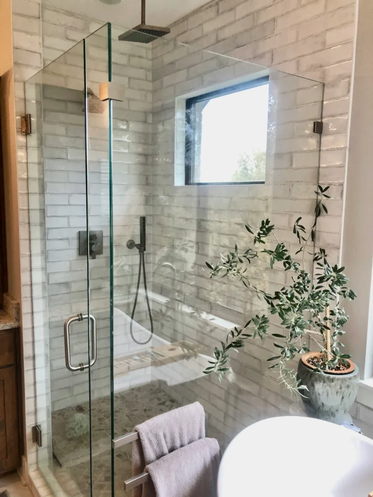 Hard Water Spots on Shower Glass in DFW